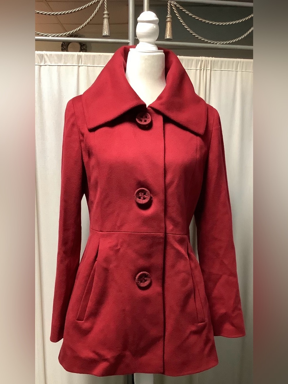 Cinzia Rocca Loro Piana Button-Front Wool Blend Coat